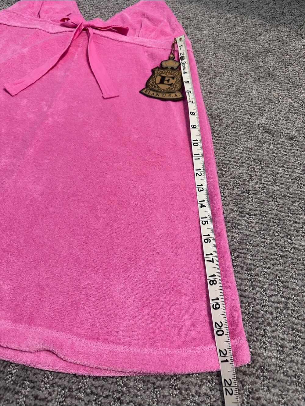 Elan Pink Terry Halter Cover-up Dress, Size L - Picture 5 of 10